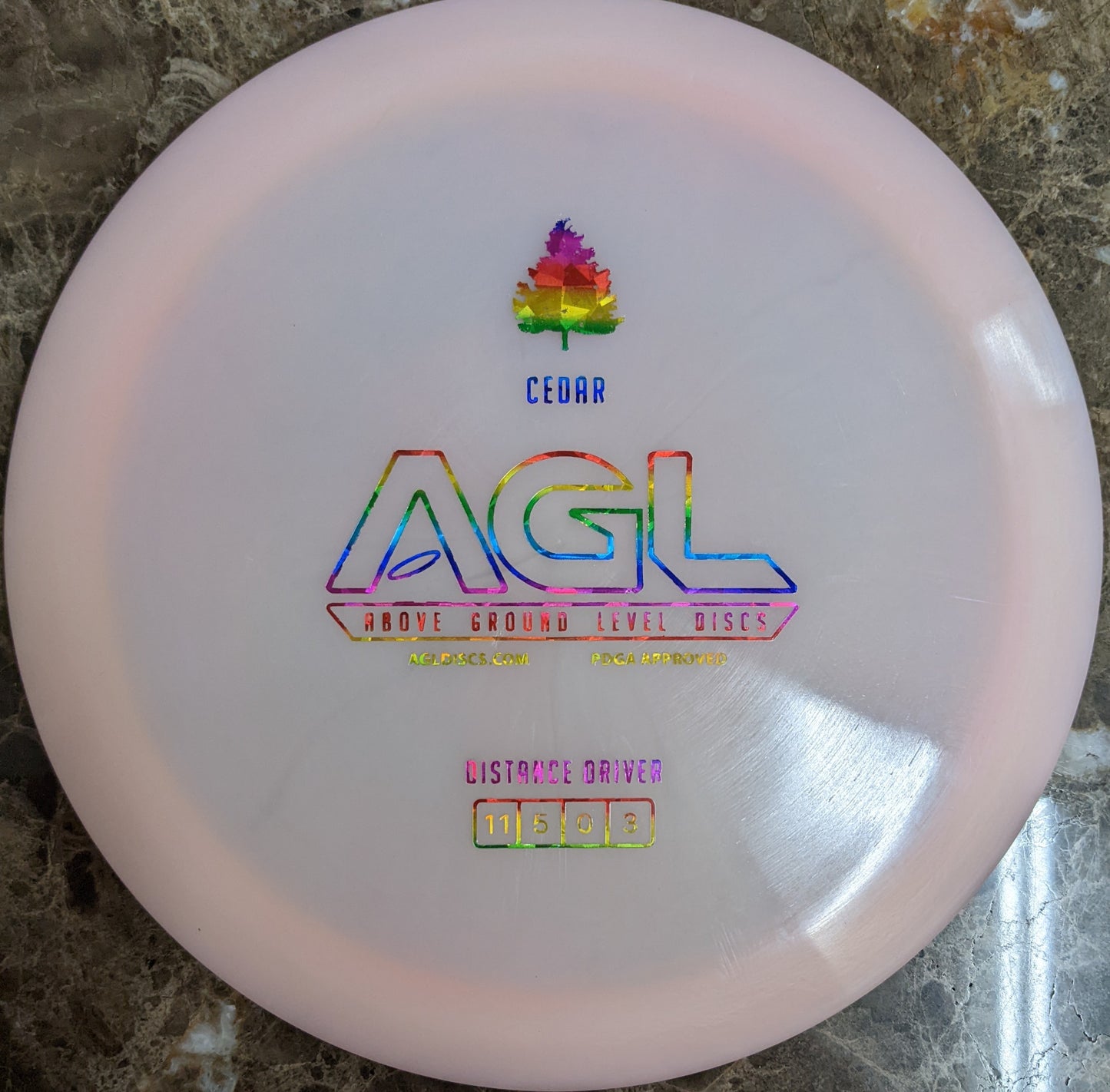 AGL Discs - Light Pink-ish Alpine Cedar (AGL Bar Stamp)