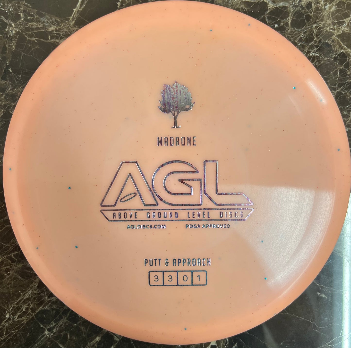AGL Discs - Cantaloupe Alpine Lichen Madrone (AGL Bar Stamp)