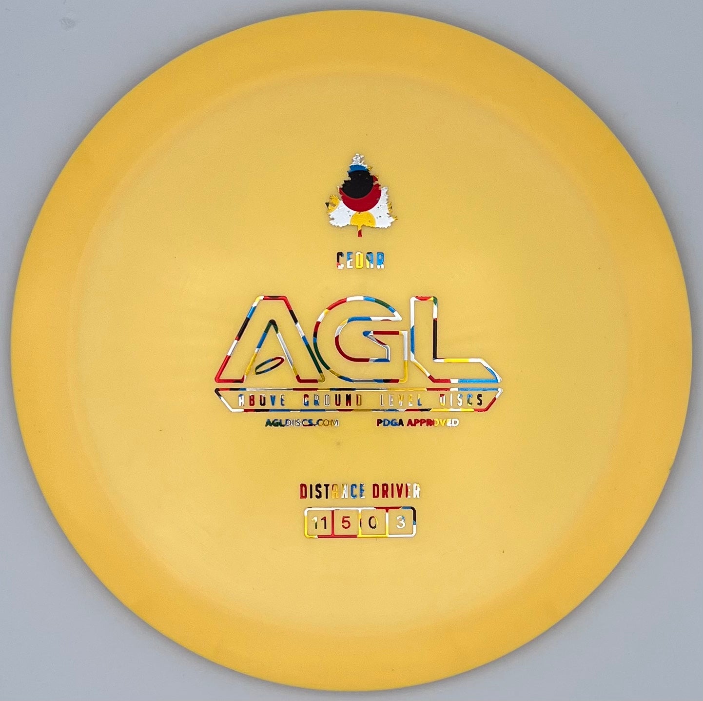 AGL Discs - Mustard Alpine Cedar (AGL Bar Stamp)