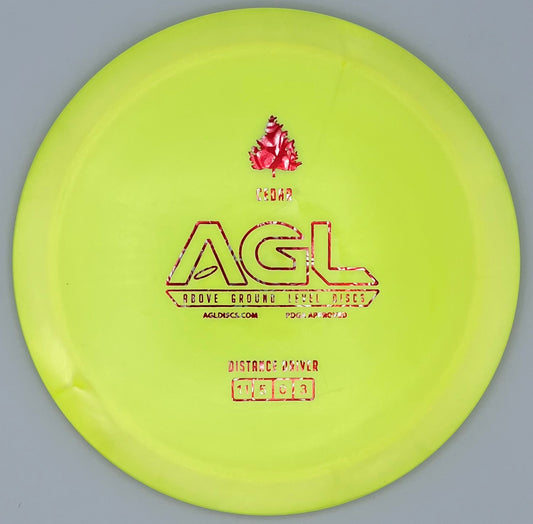 AGL Discs - Electric Sunshine Yellow Alpine Cedar (AGL Bar Stamp)