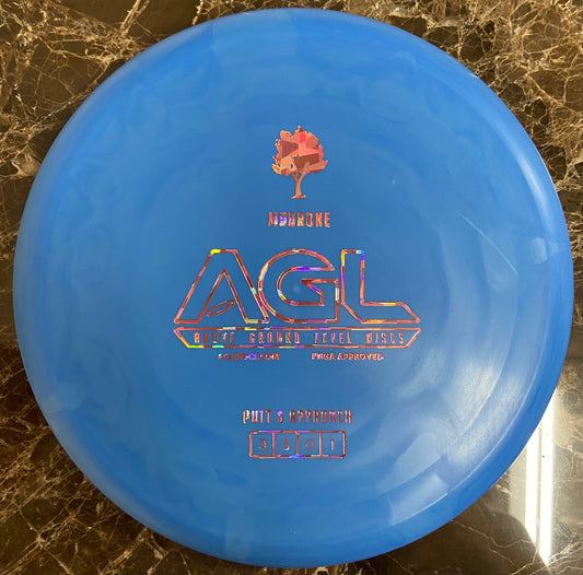 AGL Discs - Royal Blue Medium-Firm Woodland Madrone (AGL Bar Stamp)