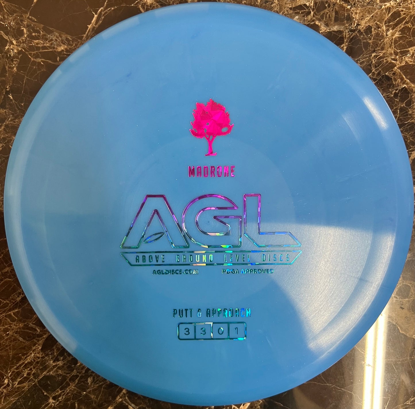 AGL Discs - Cobalt Blue Alpine Madrone (AGL Bar Stamp)