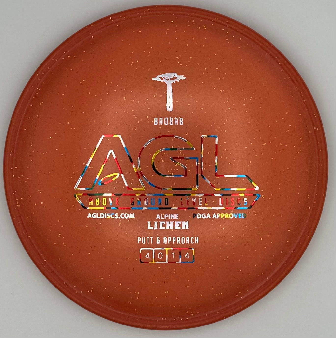 AGL Discs - Blood Orange Alpine Lichen Baobab (AGL Bar Stamp)