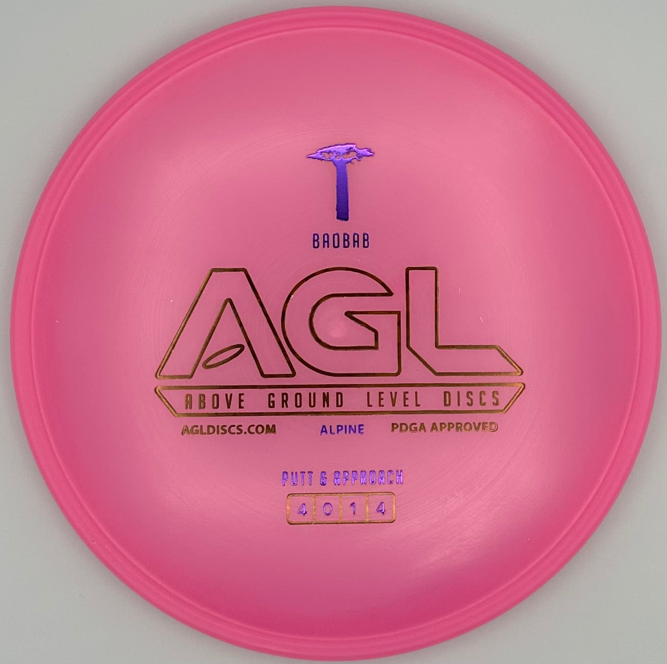 AGL Discs - Bubble Gum Pink Alpine Baobab (AGL Bar Stamp)