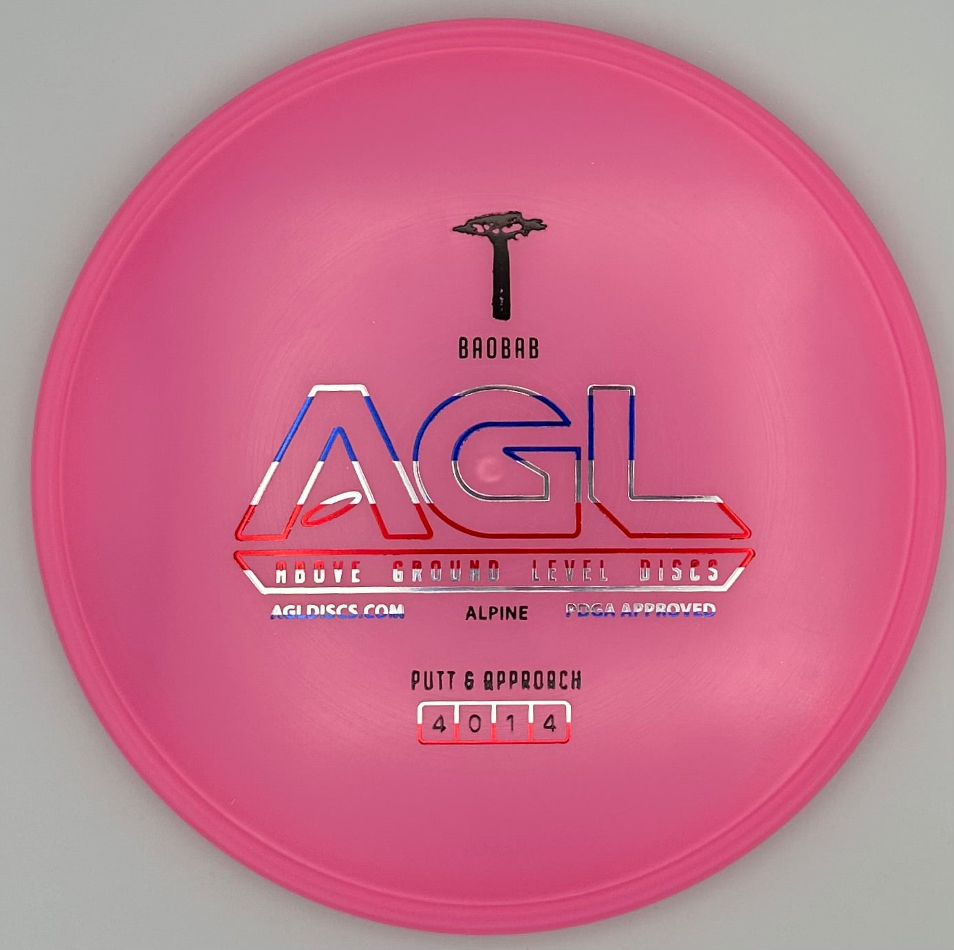 AGL Discs - Bubble Gum Pink Alpine Baobab (AGL Bar Stamp)