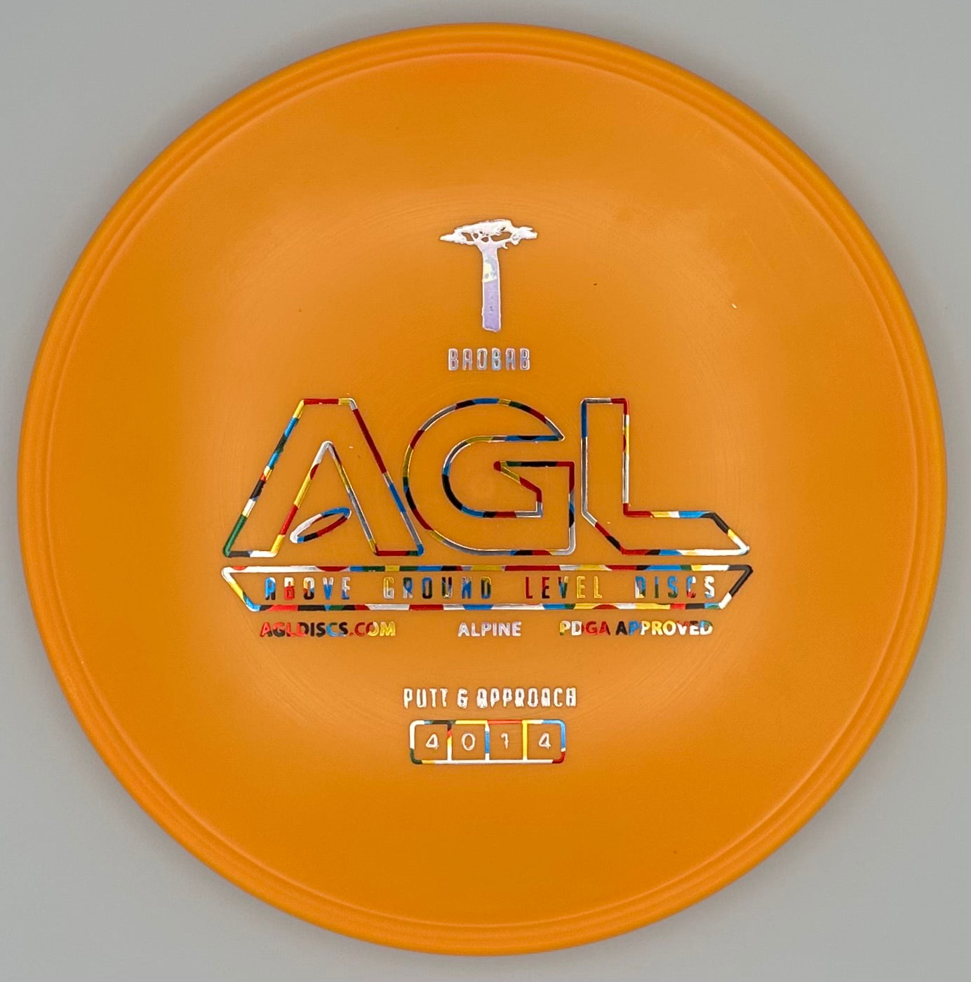 AGL Discs - Soda Pop Orange Alpine Baobab (AGL Bar Stamp)