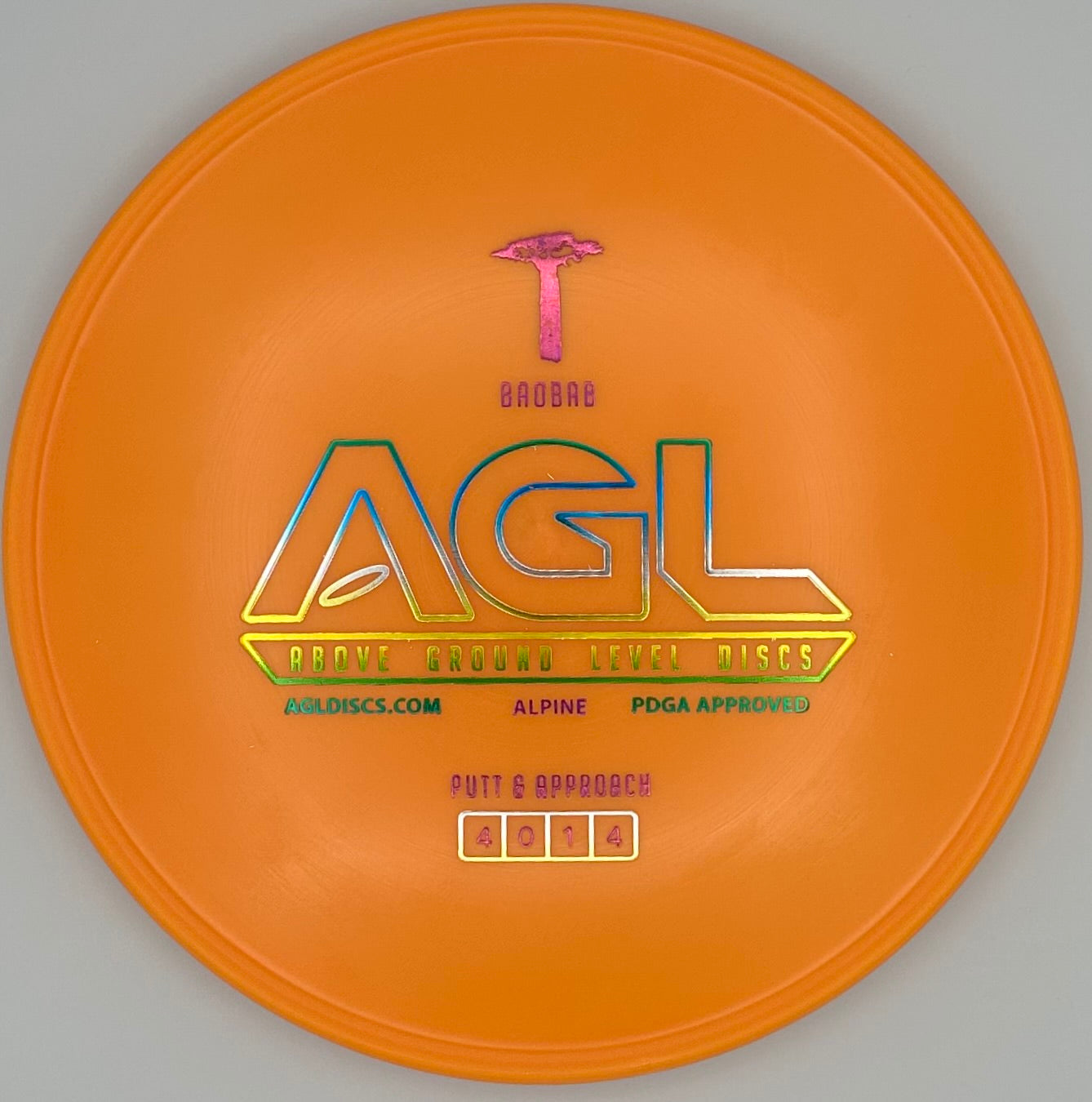 AGL Discs - Soda Pop Orange Alpine Baobab (AGL Bar Stamp)