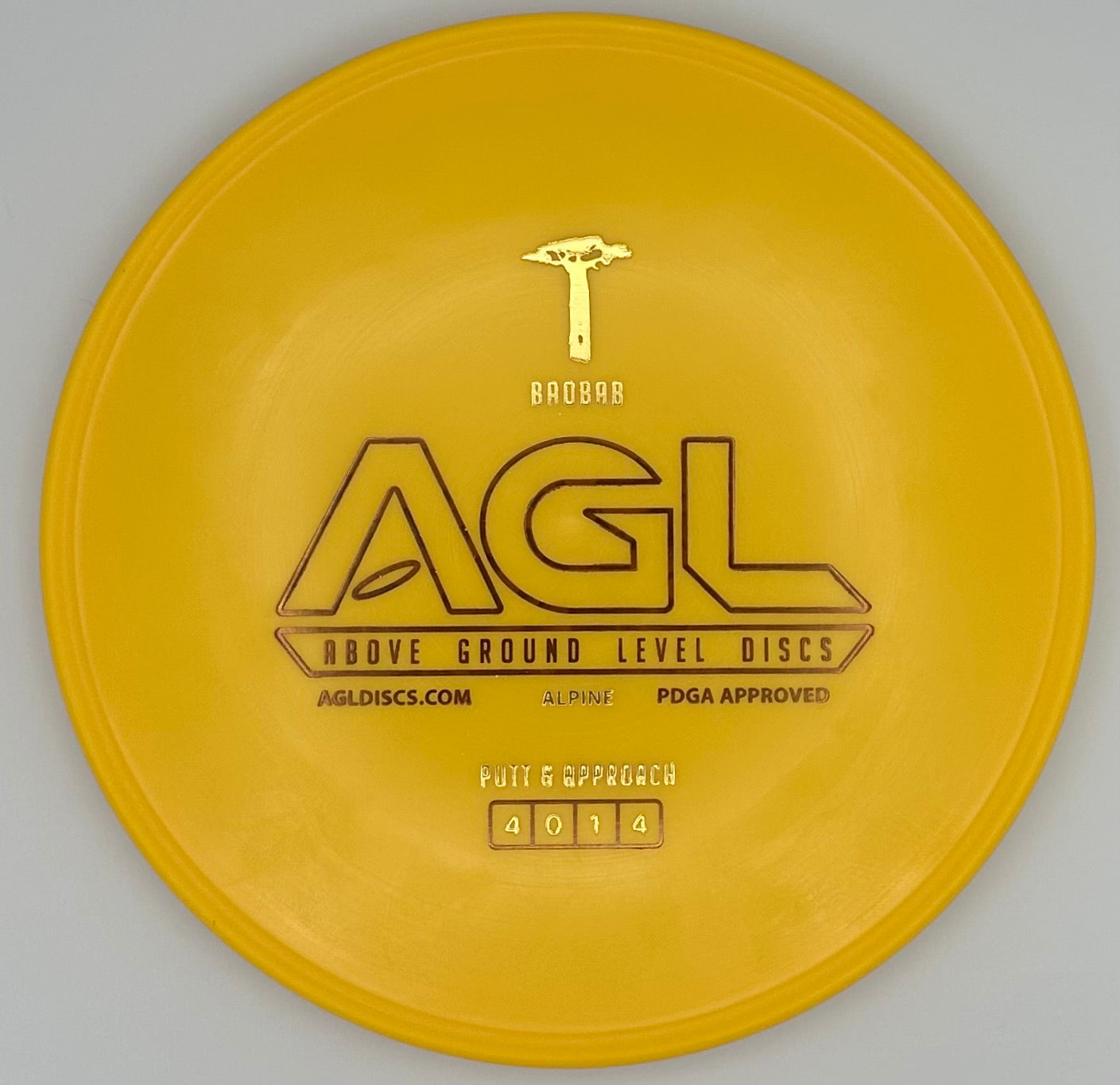 AGL Discs - Pineapple Yellow Alpine Baobab (AGL Bar Stamp)