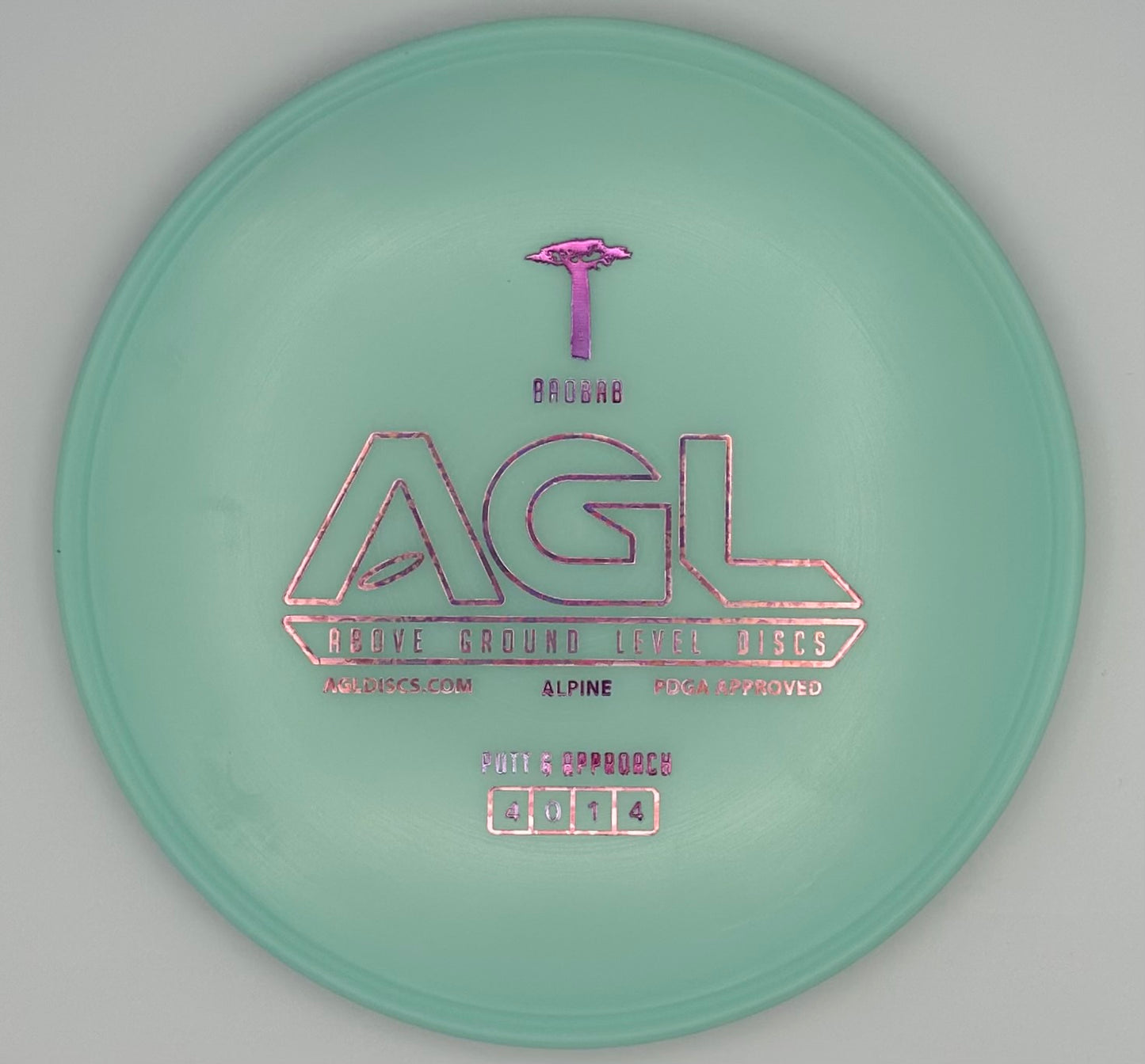 AGL Discs - Tiffany Blue Alpine Baobab (AGL Bar Stamp)