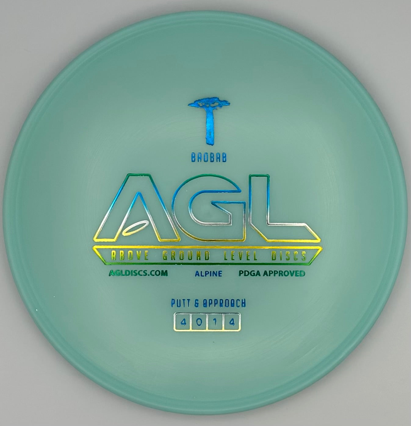 AGL Discs - Tiffany Blue Alpine Baobab (AGL Bar Stamp)