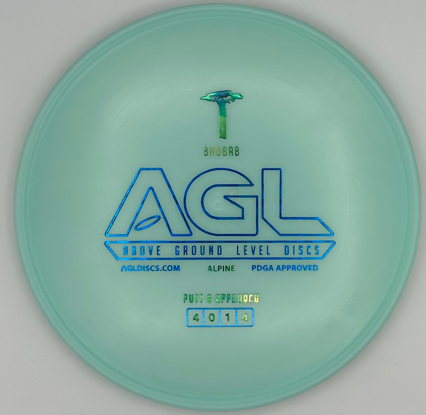 AGL Discs - Tiffany Blue Alpine Baobab (AGL Bar Stamp)