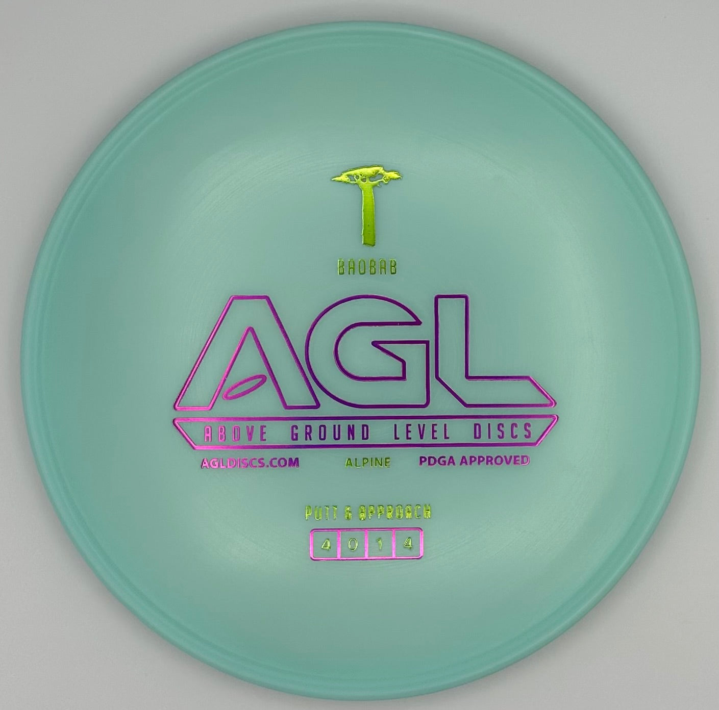 AGL Discs - Tiffany Blue Alpine Baobab (AGL Bar Stamp)