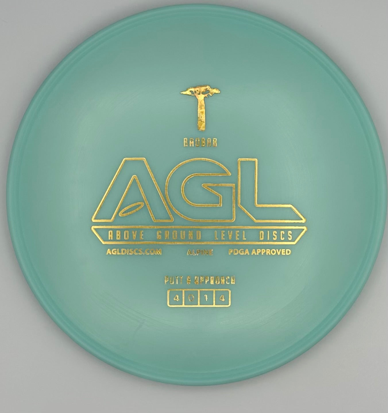 AGL Discs - Tiffany Blue Alpine Baobab (AGL Bar Stamp)