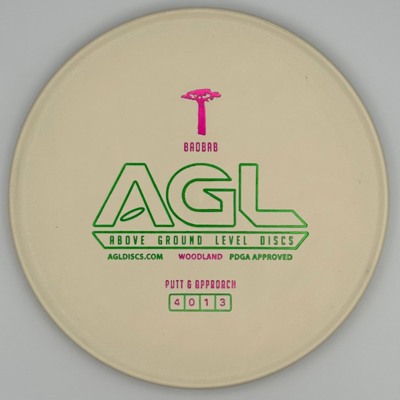 AGL Discs - Chalk White Woodland Baobab (AGL Bar Stamp)