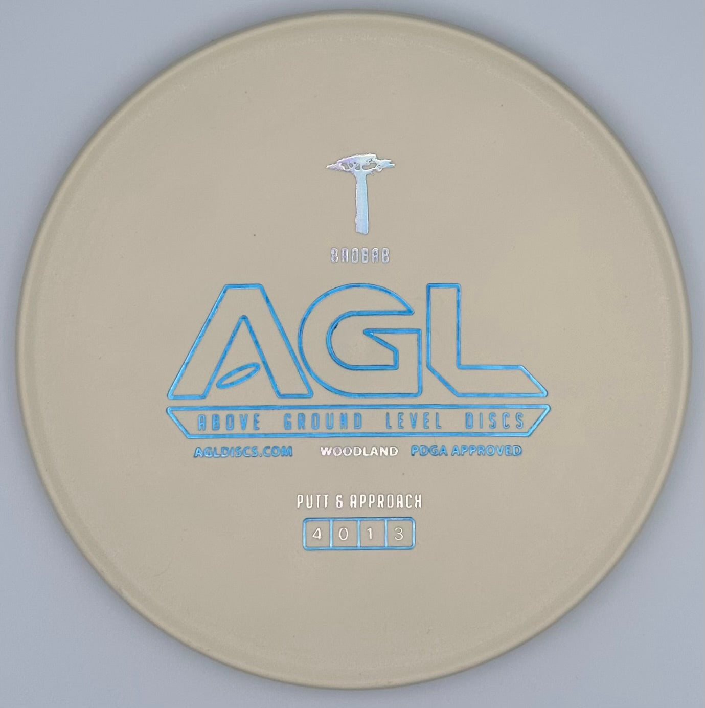 AGL Discs - Chalk White Woodland Baobab (AGL Bar Stamp)