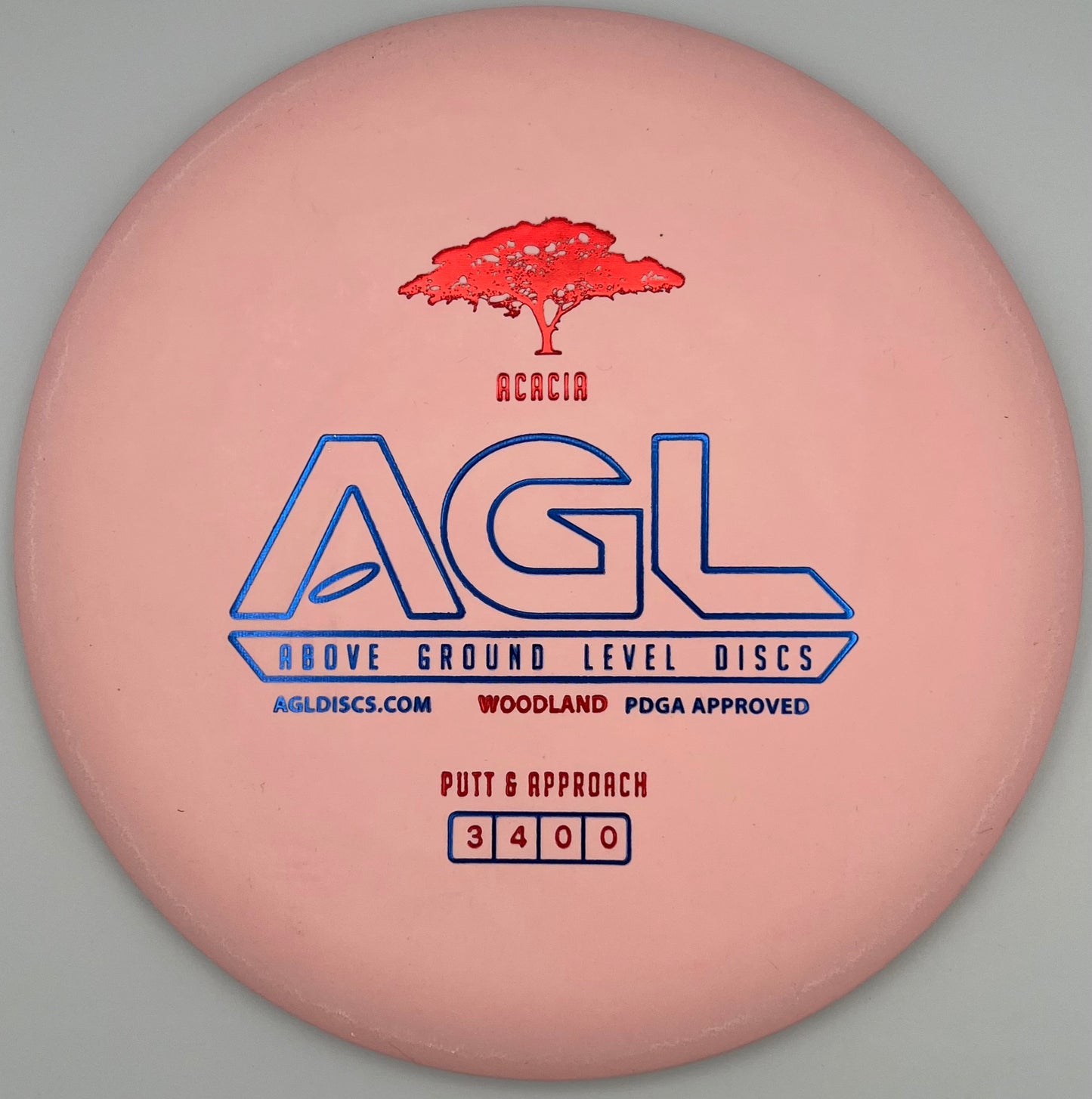 AGL Discs - Bubblegum Pink Woodland Acacia (AGL Bar Stamp)