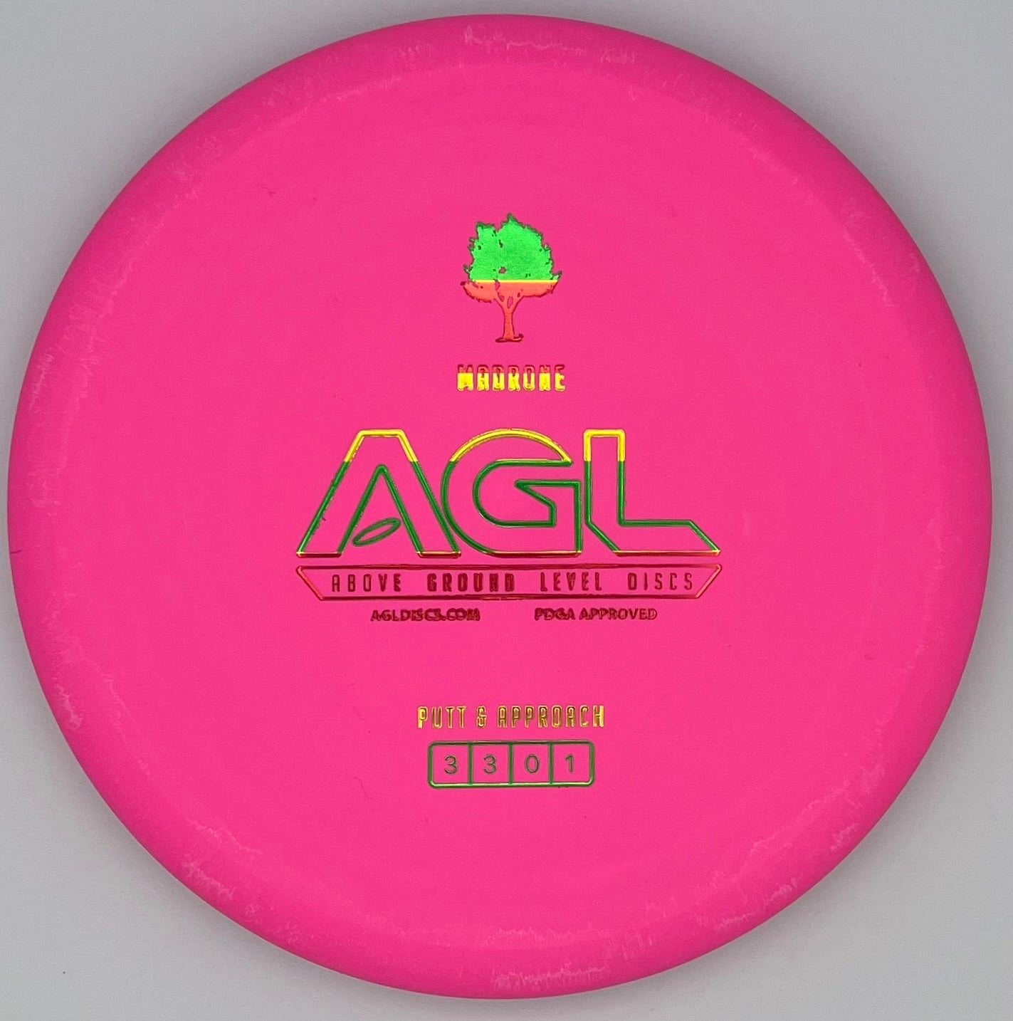 AGL Discs - Pink Dragonfruit Woodland Soft Madrone (AGL Bar Stamp)