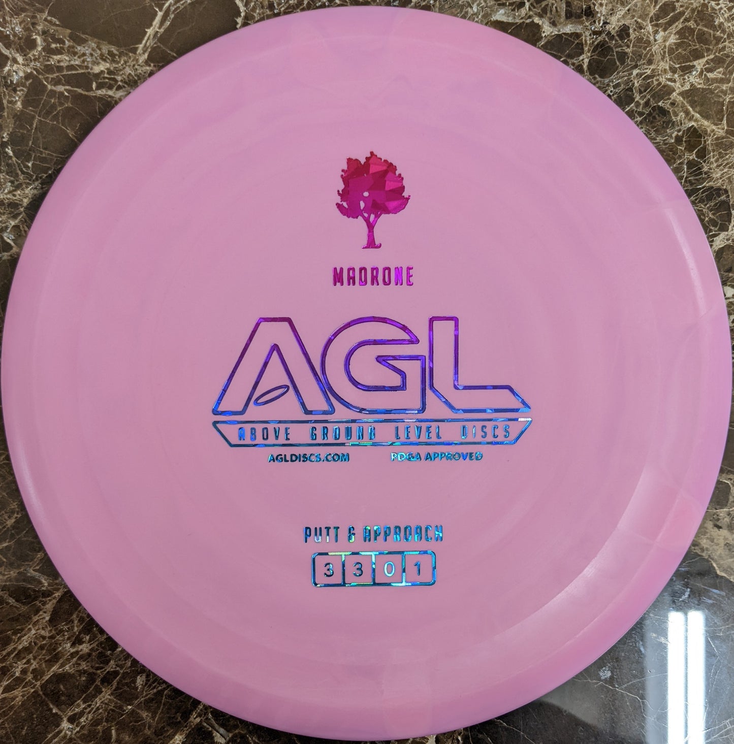 AGL Discs - Bubblegum Medium-Firm Woodland Madrone (AGL Bar Stamp)